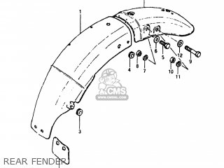 REAR FENDER - GS550L 1982 (Z) USA (E03)
