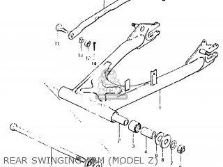 REAR SWINGING ARM (MODEL Z) - GS550L 1982 (Z) USA (E03)