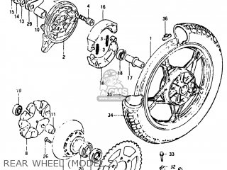 REAR WHEEL (MODEL Z) - GS550L 1982 (Z) USA (E03)