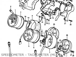 SPEEDOMETER - TACHOMETER (MODEL Z) - GS550L 1982 (Z) USA (E03)