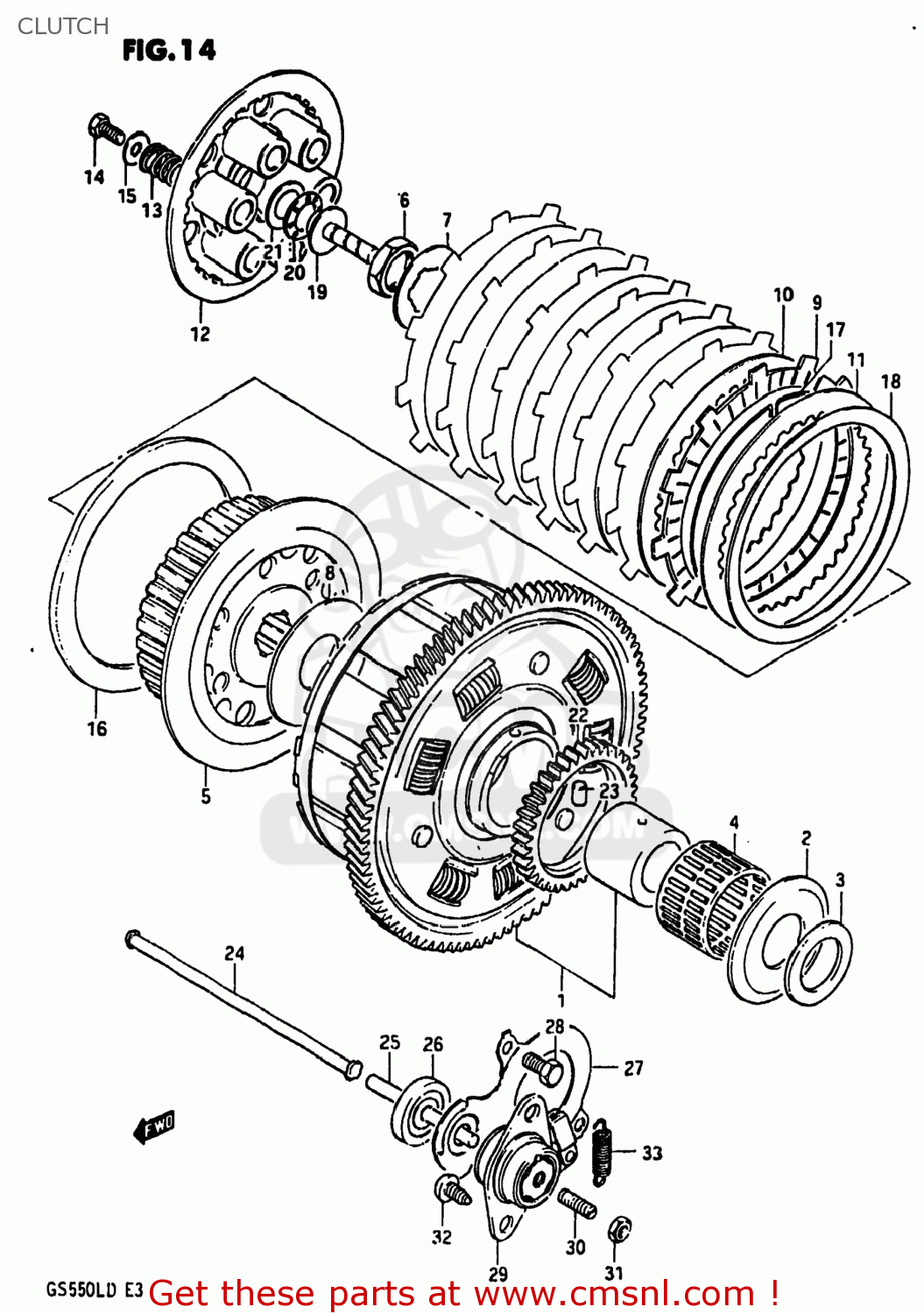 CLUTCH GS550L 1983 (D) USA (E03)