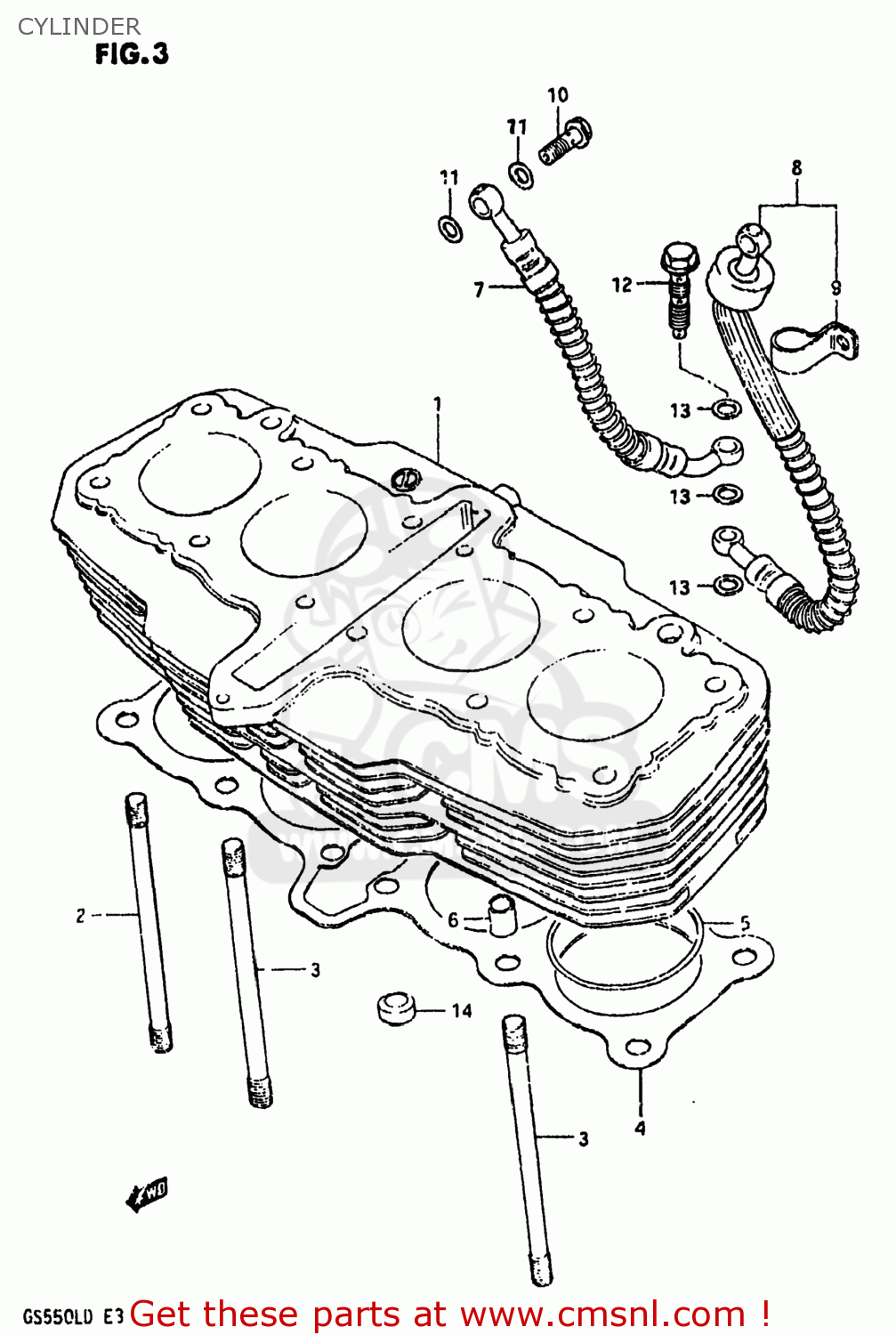 CYLINDER GS550L 1983 (D) USA (E03)