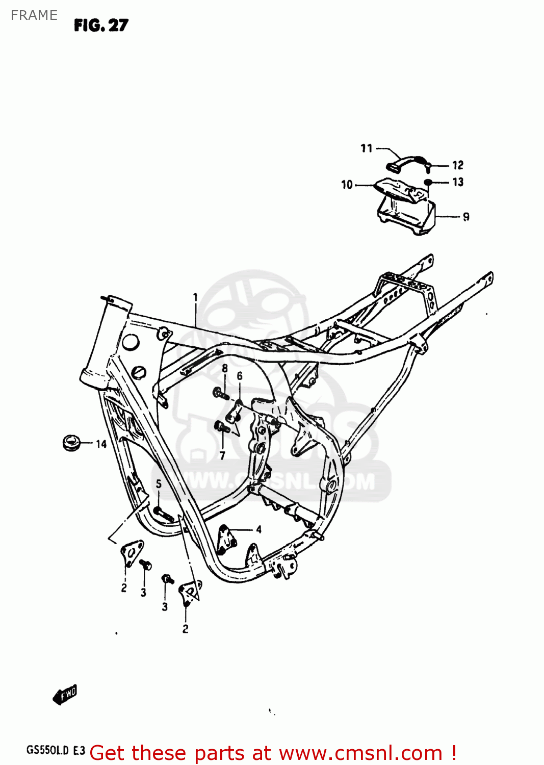 FRAME GS550L 1983 (D) USA (E03)