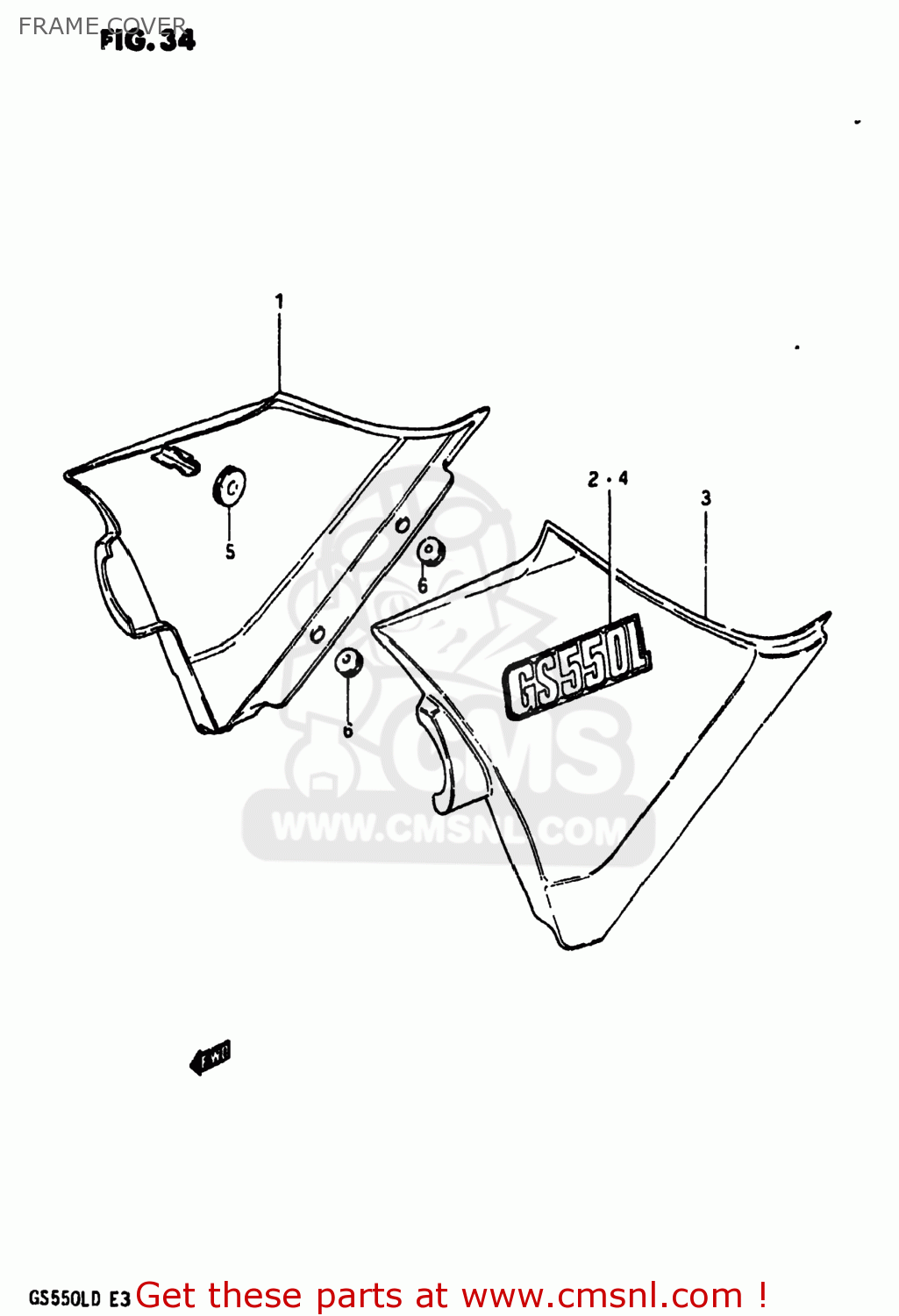 FRAME COVER GS550L 1983 (D) USA (E03)