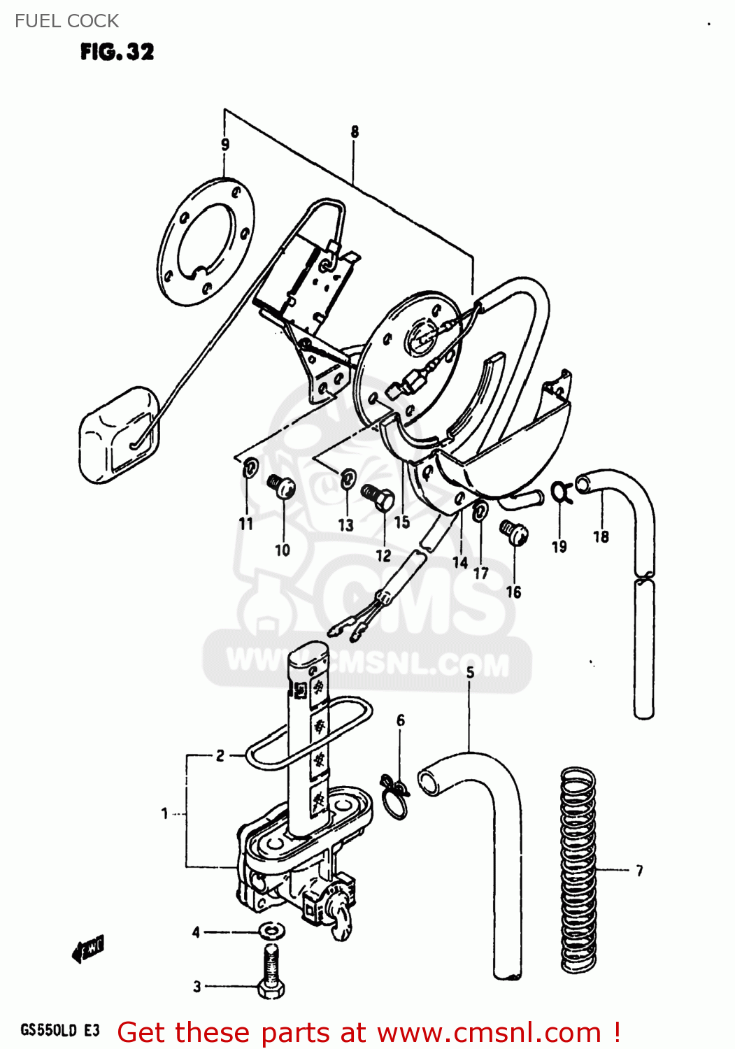 FUEL COCK GS550L 1983 (D) USA (E03)