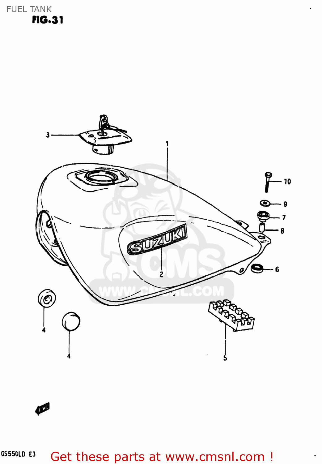 FUEL TANK GS550L 1983 (D) USA (E03)