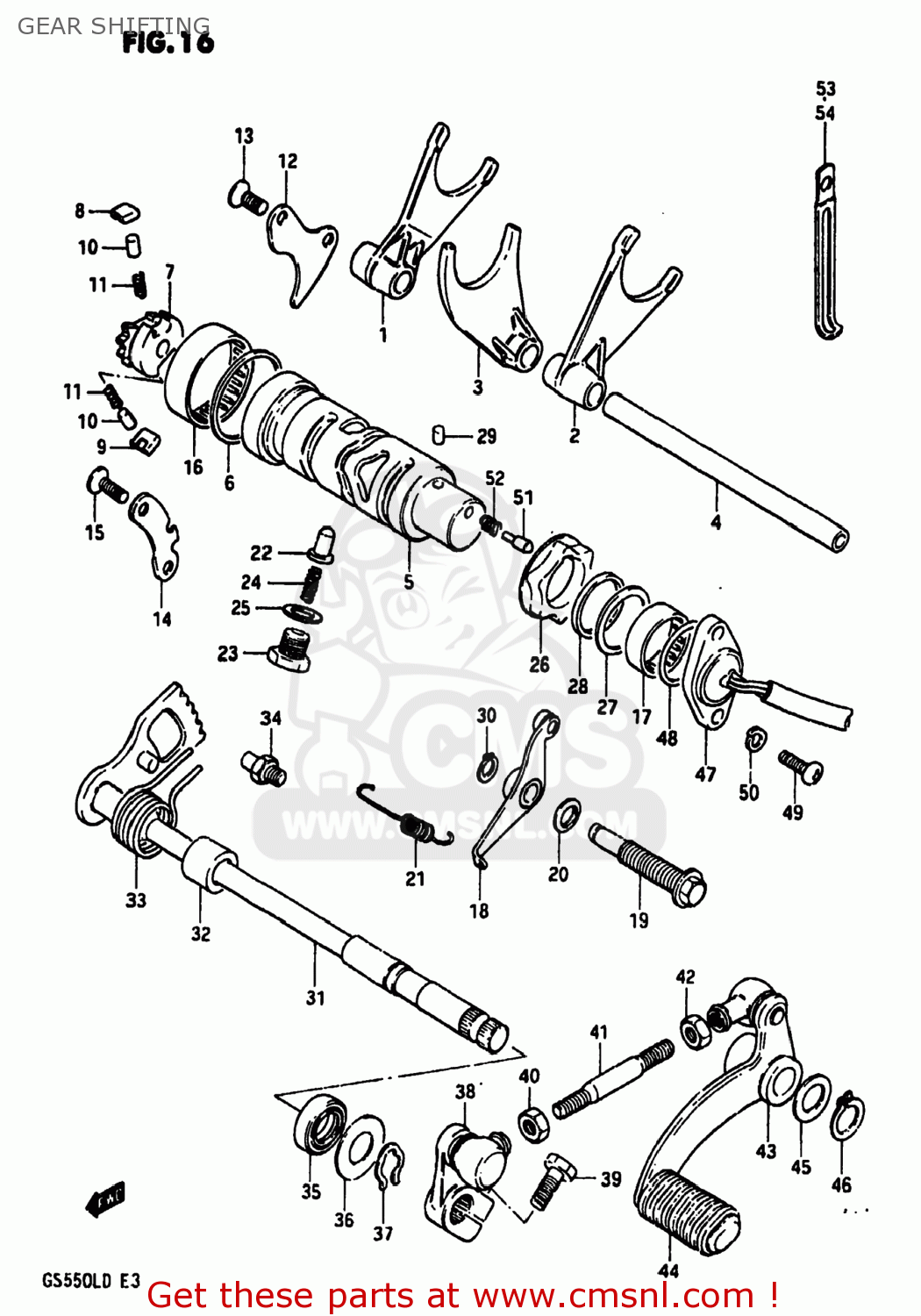 GEAR SHIFTING GS550L 1983 (D) USA (E03)