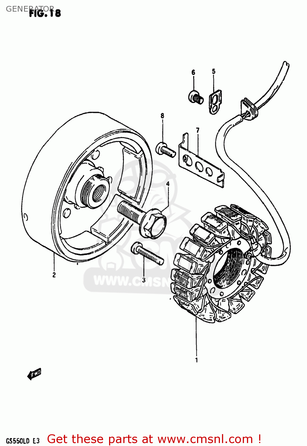 GENERATOR GS550L 1983 (D) USA (E03)
