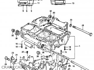 CRANKCASE - GS550L 1983 (D) USA (E03)