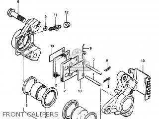 FRONT CALIPERS - GS550L 1983 (D) USA (E03)