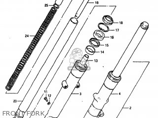 FRONT FORK - GS550L 1983 (D) USA (E03)