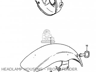 HEADLAMP HOUSING - FRONT FENDER - GS550L 1983 (D) USA (E03)