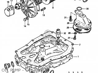 OIL PUMP - OIL FILTER - GS550L 1983 (D) USA (E03)