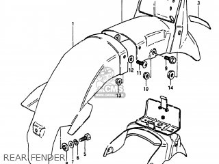 REAR FENDER - GS550L 1983 (D) USA (E03)