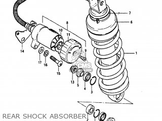 REAR SHOCK ABSORBER - GS550L 1983 (D) USA (E03)