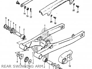 REAR SWINGING ARM - GS550L 1983 (D) USA (E03)