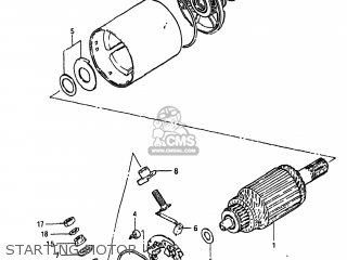 STARTING MOTOR - GS550L 1983 (D) USA (E03)