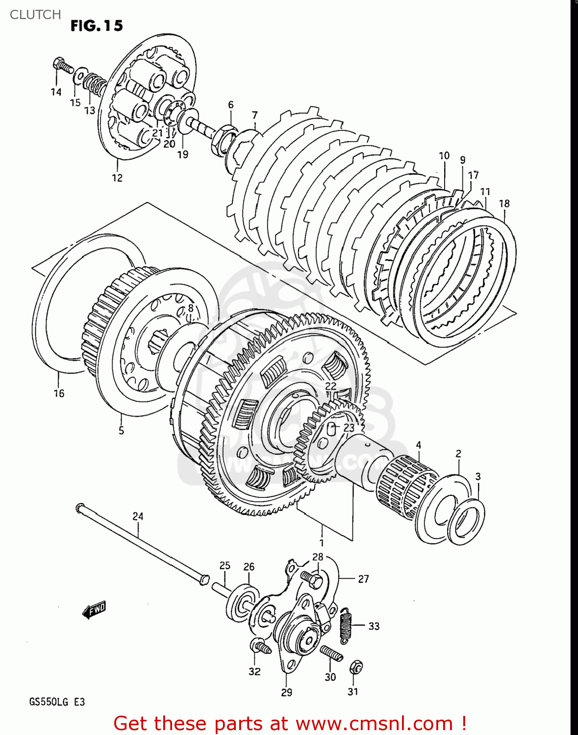 CLUTCH GS550L 1985 (F) USA (E03)