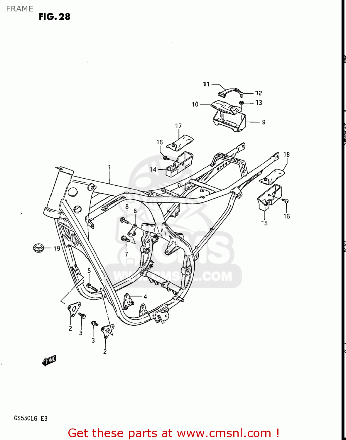 FRAME GS550L 1985 (F) USA (E03)
