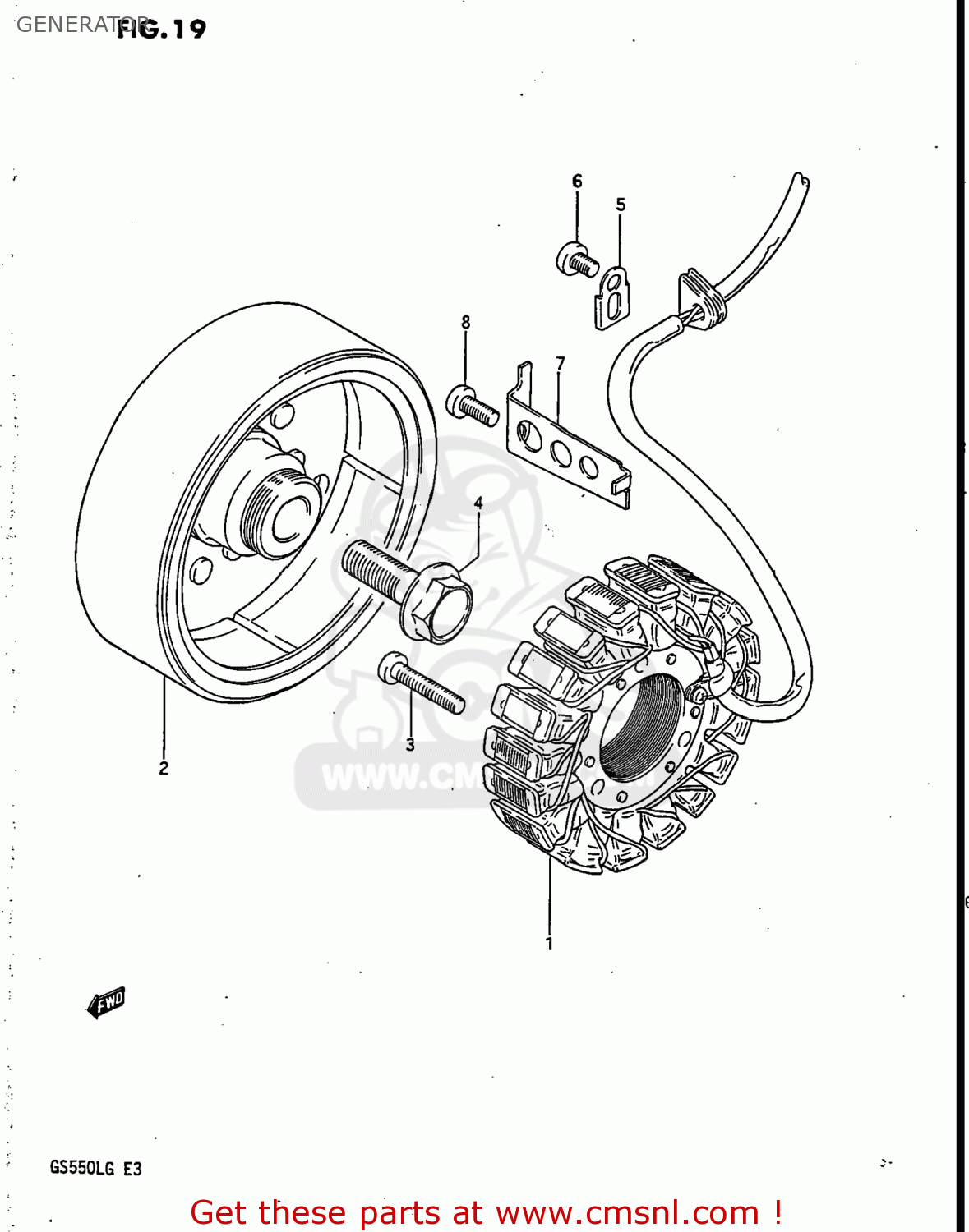 GENERATOR GS550L 1985 (F) USA (E03)