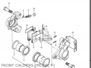 FRONT CALIPERS (MODEL F) - GS550L 1985 (F) USA (E03)