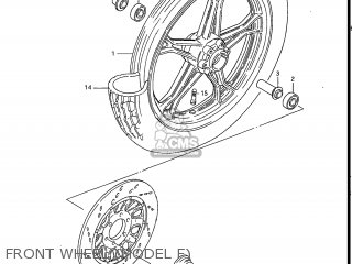 FRONT WHEEL (MODEL F) - GS550L 1985 (F) USA (E03)
