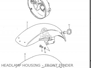 HEADLAMP HOUSING - FRONT FENDER - GS550L 1985 (F) USA (E03)
