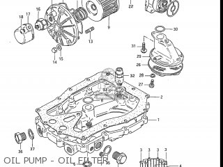 OIL PUMP - OIL FILTER - GS550L 1985 (F) USA (E03)
