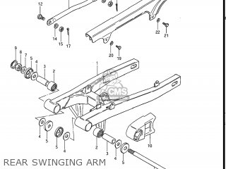 REAR SWINGING ARM - GS550L 1985 (F) USA (E03)