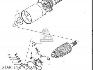 STARTING MOTOR - GS550L 1985 (F) USA (E03)