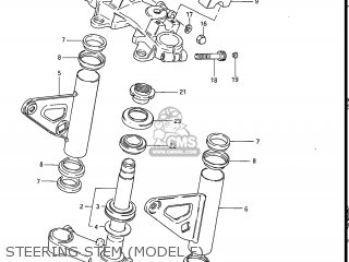 STEERING STEM (MODEL F) - GS550L 1985 (F) USA (E03)