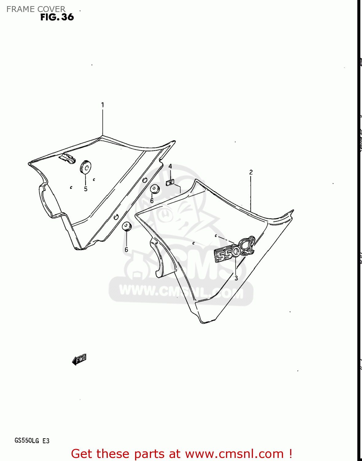 FRAME COVER GS550L 1986 (G) USA (E03)