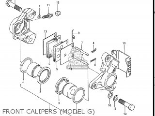 FRONT CALIPERS (MODEL G) - GS550L 1986 (G) USA (E03)