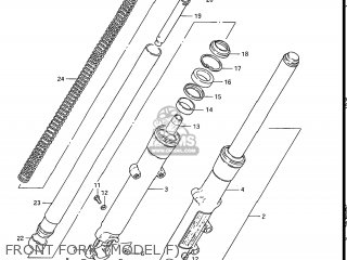 FRONT FORK (MODEL F) - GS550L 1986 (G) USA (E03)