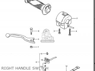 RIGHT HANDLE SWITCH - GS550L 1986 (G) USA (E03)