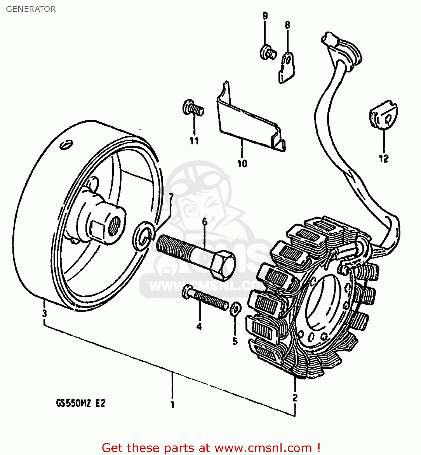 GENERATOR GS550M 1981 (X) (E02 E04 E06 E22 E24 E34)