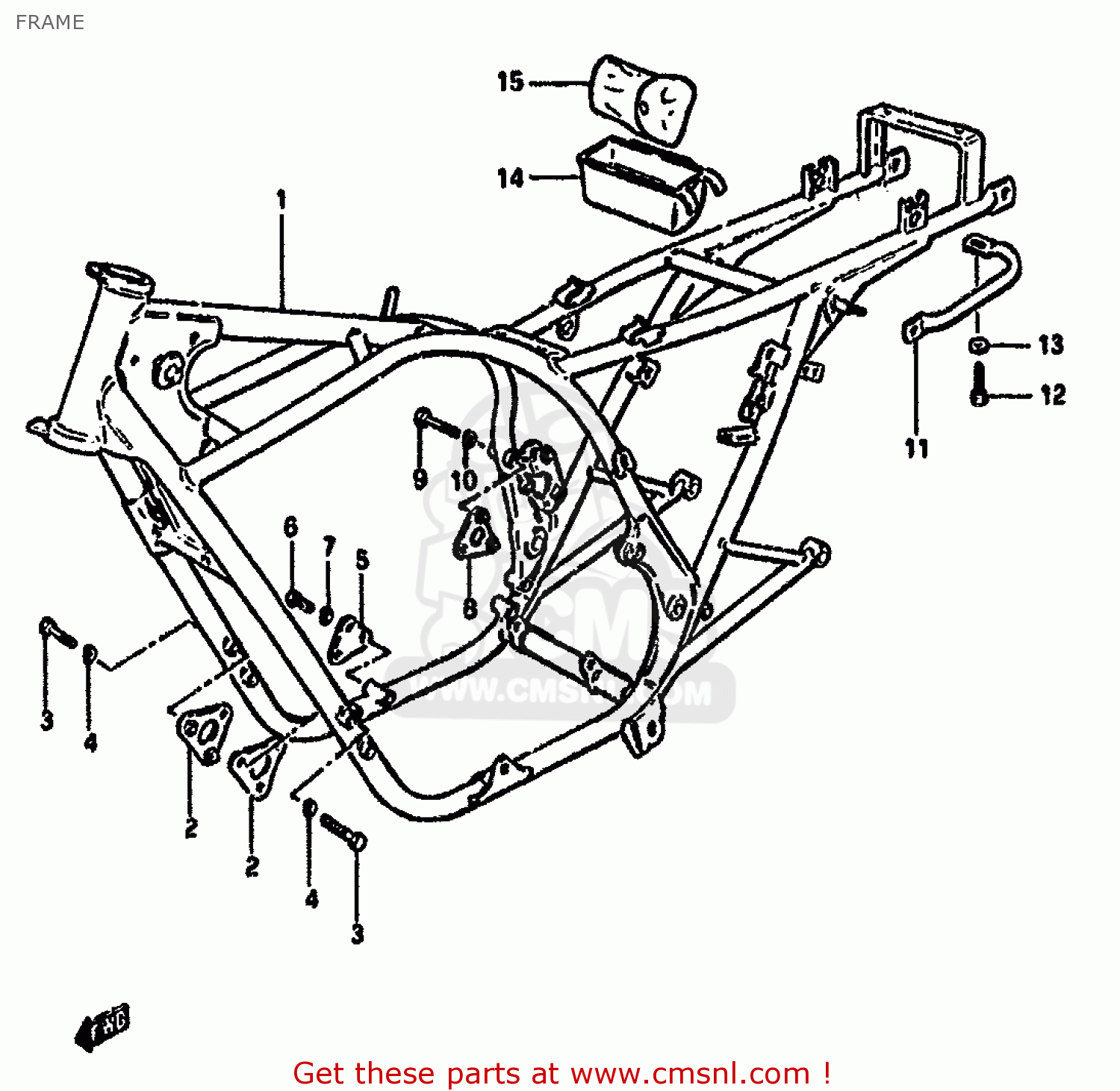 FRAME GS550M 1981 (X) (E02 E04 E06 E22 E24 E34)