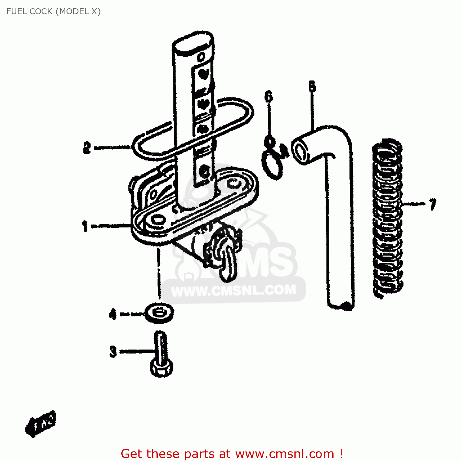 FUEL COCK (MODEL X) GS550M 1981 (X) (E02 E04 E06 E22 E24 E34)