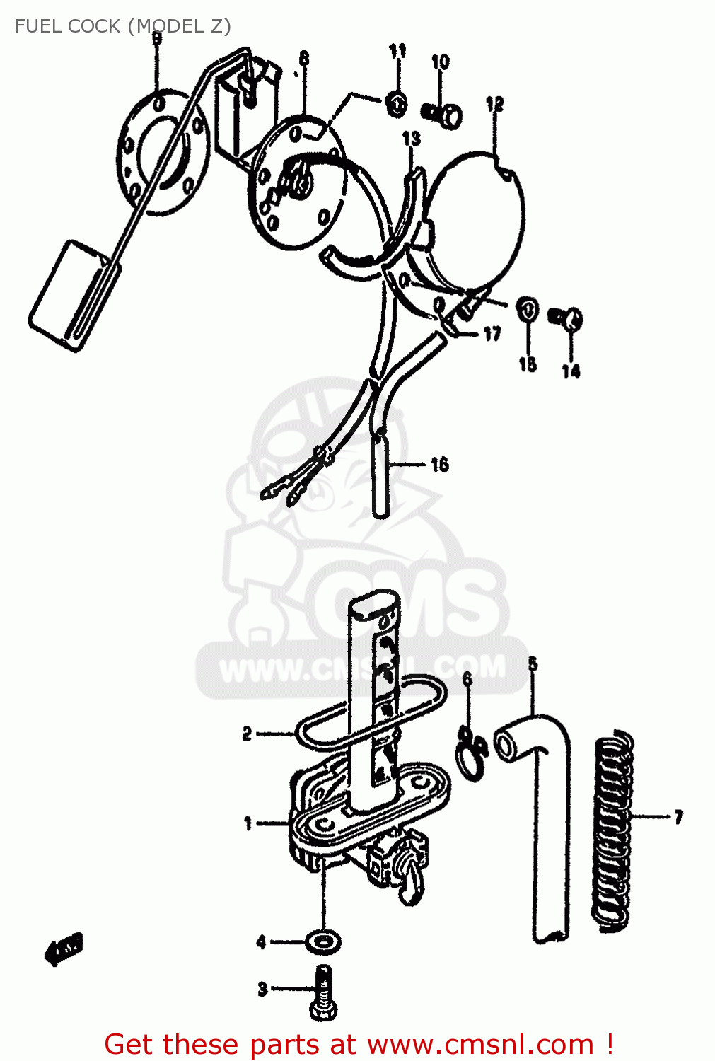 FUEL COCK (MODEL Z) GS550M 1981 (X) (E02 E04 E06 E22 E24 E34)