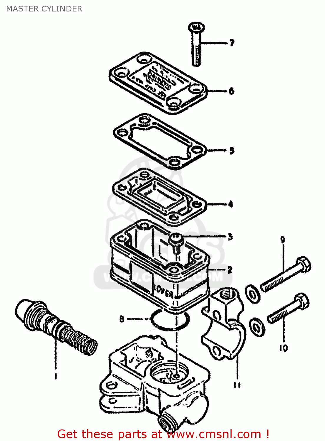 MASTER CYLINDER GS550M 1981 (X) (E02 E04 E06 E22 E24 E34)