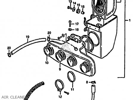 AIR CLEANER - GS550M 1981 (X) (E02 E04 E06 E22 E24 E34)