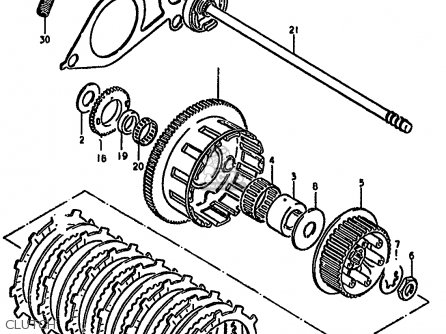 CLUTCH - GS550M 1981 (X) (E02 E04 E06 E22 E24 E34)