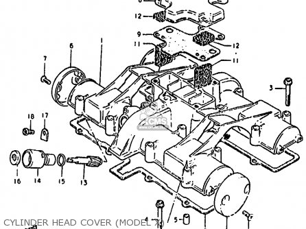 CYLINDER HEAD COVER (MODEL X) - GS550M 1981 (X) (E02 E04 E06 E22 E24 E34)