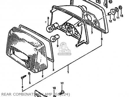 REAR COMBINATION LAMP (E6,E24) - GS550M 1981 (X) (E02 E04 E06 E22 E24 E34)