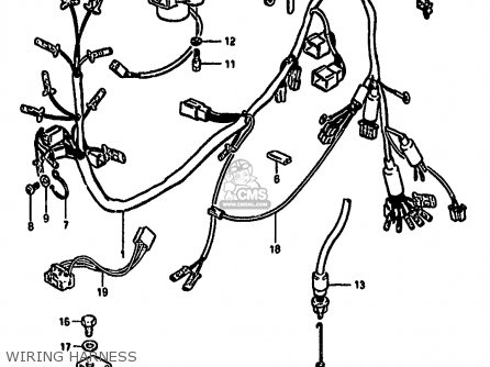WIRING HARNESS - GS550M 1981 (X) (E02 E04 E06 E22 E24 E34)
