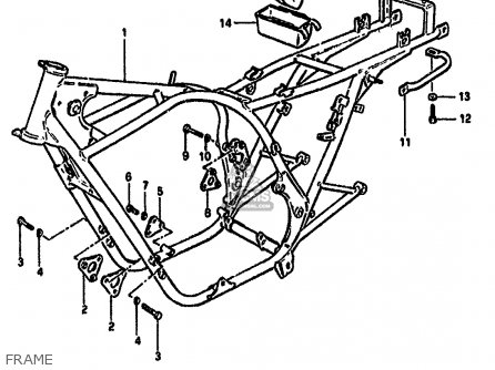 FRAME - GS550M 1981 (X) (E02 E04 E06 E22 E24 E34)