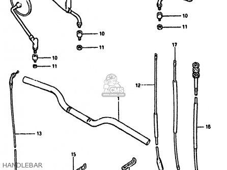 HANDLEBAR - GS550M 1981 (X) (E02 E04 E06 E22 E24 E34)