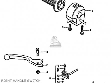 RIGHT HANDLE SWITCH - GS550M 1981 (X) (E02 E04 E06 E22 E24 E34)