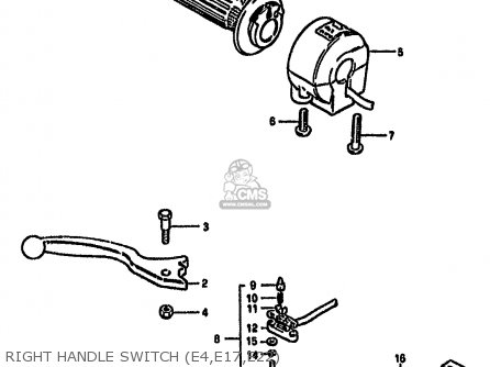 RIGHT HANDLE SWITCH (E4,E17,E22) - GS550M 1981 (X) (E02 E04 E06 E22 E24 E34)