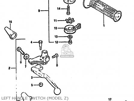 LEFT HANDLE SWITCH (MODEL Z) - GS550M 1981 (X) (E02 E04 E06 E22 E24 E34)